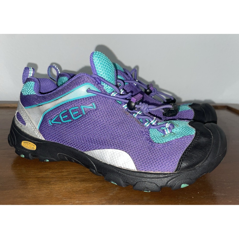 KEEN Shoes Women's 3 Purple Jamison Bungee Vibram Hiking Trail Sneakers 1008742